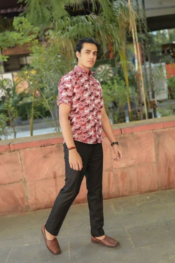 Jaipuri_Print_Multicolor_Pure_Cotton_Hand_Block___Half_Sleeve_Shirt_For_Men
