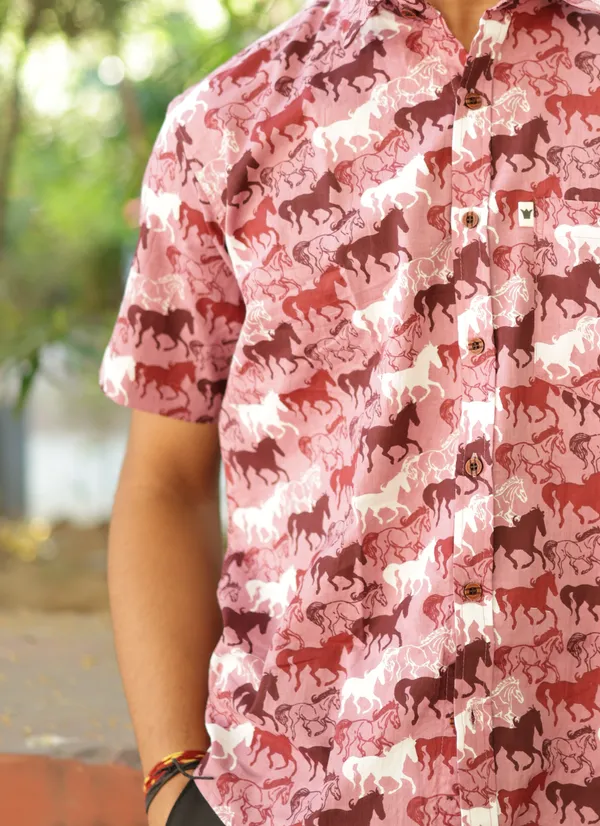 Jaipuri_Print_Multicolor_Pure_Cotton_Hand_Block___Half_Sleeve_Shirt_For_Men
