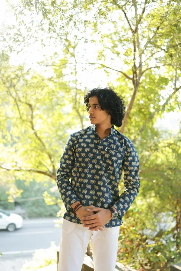 Jaipuri_Print_Blue_Pure_Cotton_Hand_Block___Full_Sleeve_Kurta_For_Men