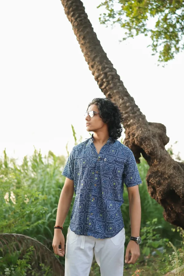 Jaipuri_Print_Multicolor_Pure_Cotton_Hand_Block___Half_Sleeve_Shirt_For_Men
