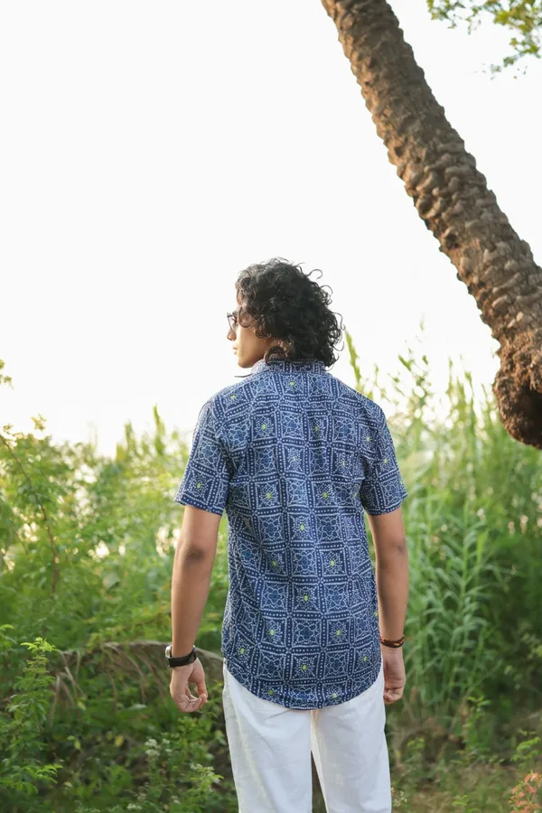 Jaipuri_Print_Multicolor_Pure_Cotton_Hand_Block___Half_Sleeve_Shirt_For_Men