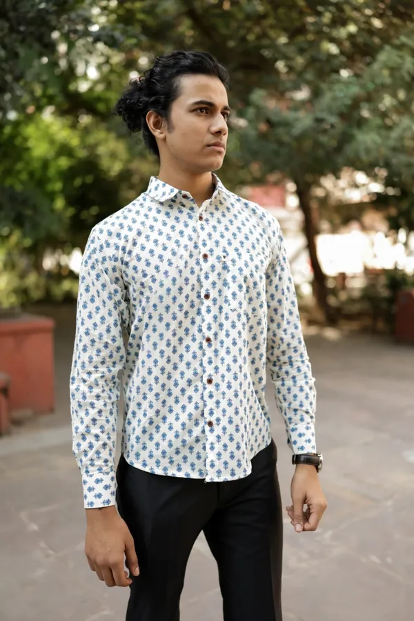 Jaipuri_Print_Multicolour_Pure_Cotton_Hand_Block___Full_Sleeve_Shirt_For_Men