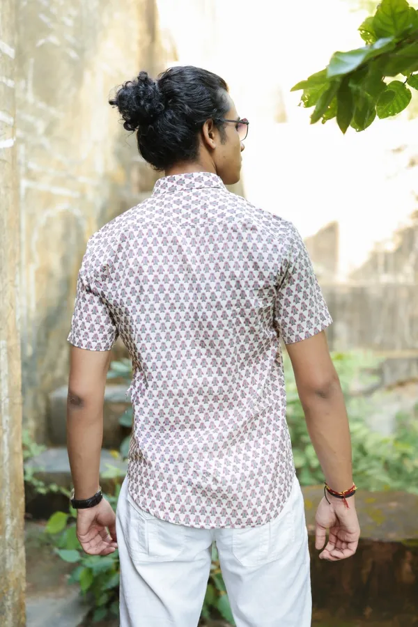 Jaipuri_Print_Multicolor_Pure_Cotton_Hand_Block___Half_Sleeve_Shirt_For_Men
