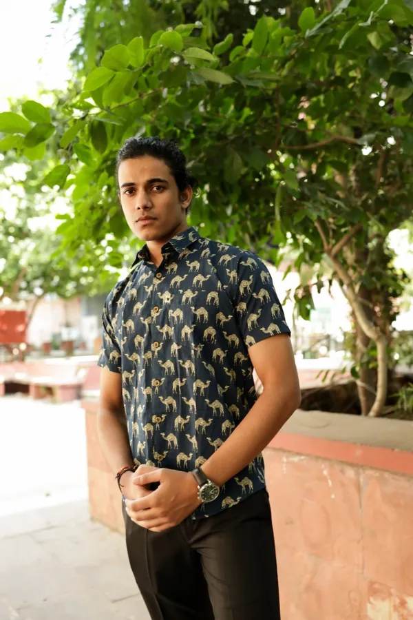 Jaipuri_Print_Multicolor_Pure_Cotton_Hand_Block___Half_Sleeve_Shirt_For_Men