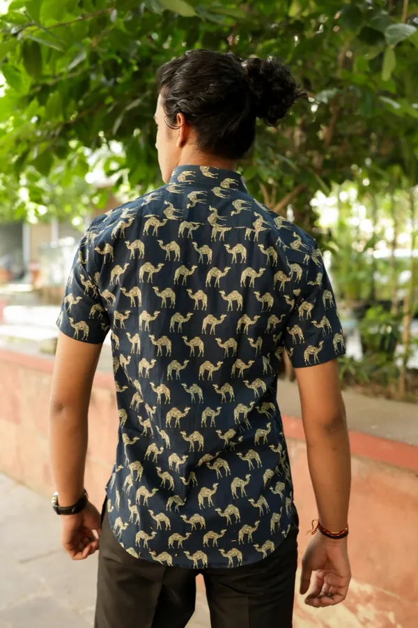 Jaipuri_Print_Multicolor_Pure_Cotton_Hand_Block___Half_Sleeve_Shirt_For_Men