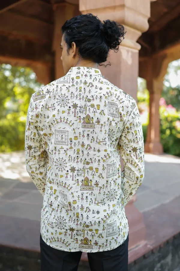 Jaipuri_Print_White_Pure_Cotton_Hand_Block___Full_Sleeve_Shirt_For_Men