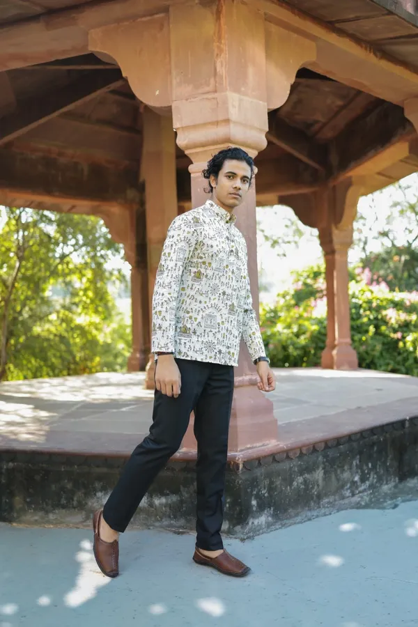 Jaipuri_Print_White_Pure_Cotton_Hand_Block___Full_Sleeve_Shirt_For_Men