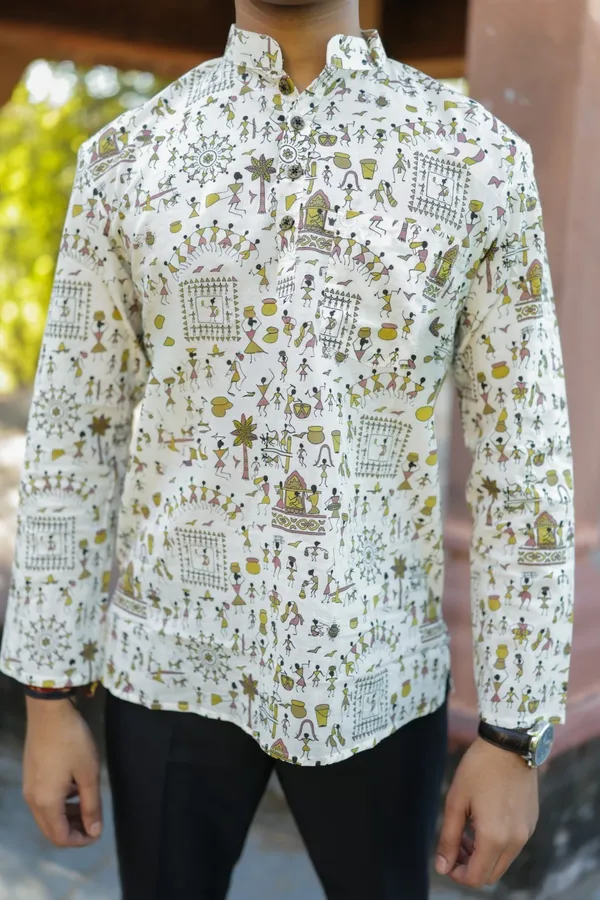 Jaipuri_Print_White_Pure_Cotton_Hand_Block___Full_Sleeve_Shirt_For_Men