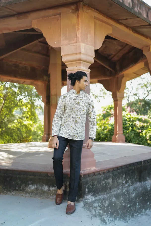 Jaipuri_Print_White_Pure_Cotton_Hand_Block___Full_Sleeve_Shirt_For_Men