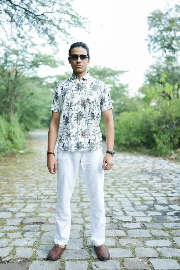 Jaipuri_Print_Multicolor_Pure_Cotton_Hand_Block___Half_Sleeve_Shirt_For_Men
