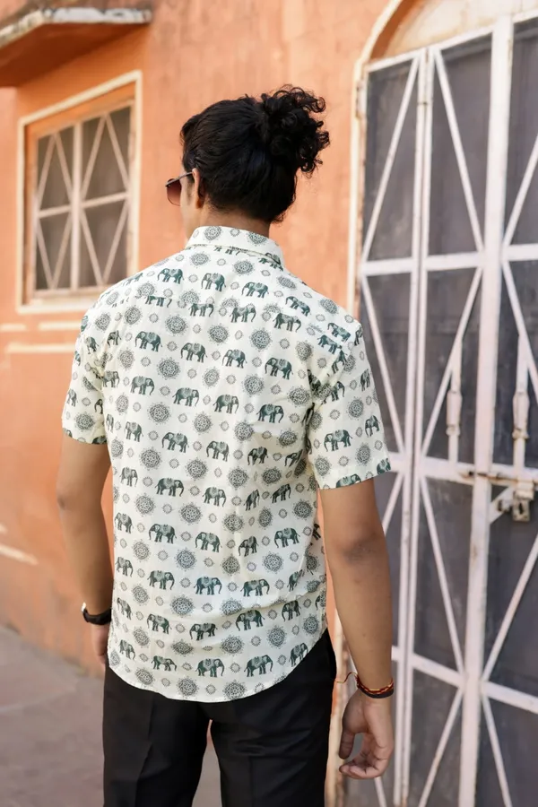 Jaipuri_Print_Multicolor_Pure_Cotton_Hand_Block___Half_Sleeve_Shirt_For_Men