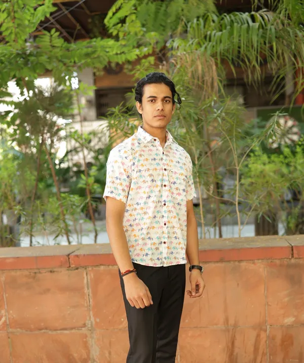 Jaipuri_Print_Multicolor_Pure_Cotton_Hand_Block___Half_Sleeve_Shirt_For_Men