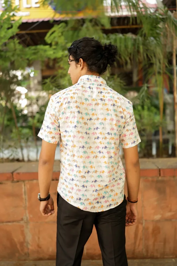 Jaipuri_Print_Multicolor_Pure_Cotton_Hand_Block___Half_Sleeve_Shirt_For_Men