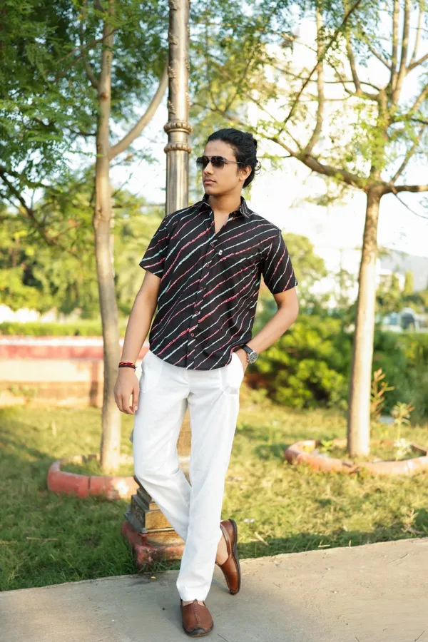 Jaipuri_Print_Multicolor_Pure_Cotton_Hand_Block___Half_Sleeve_Shirt_For_Men