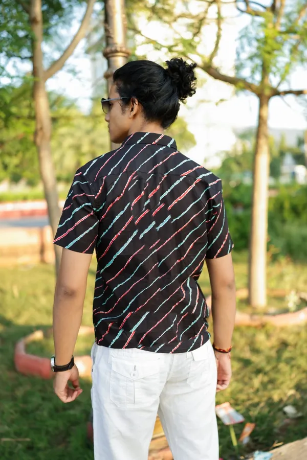 Jaipuri_Print_Multicolor_Pure_Cotton_Hand_Block___Half_Sleeve_Shirt_For_Men
