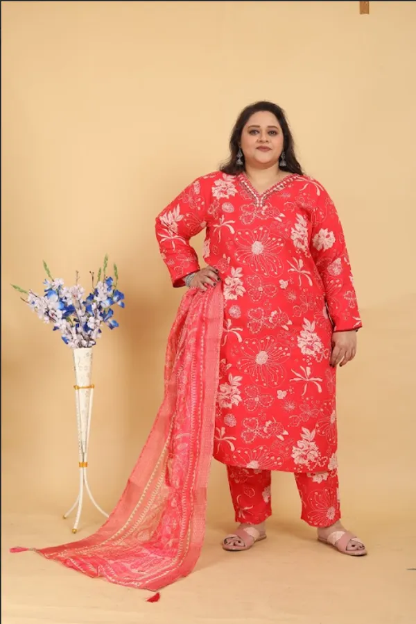 Pink_Premium_Rayon_Dress_For_Women_(Plus_Size)