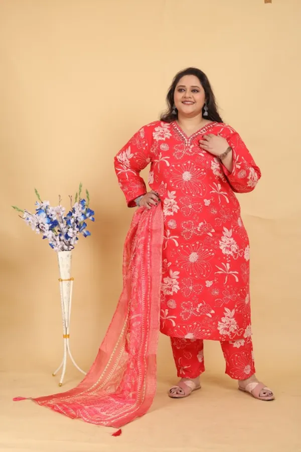 Pink_Premium_Rayon_Dress_For_Women_(Plus_Size)