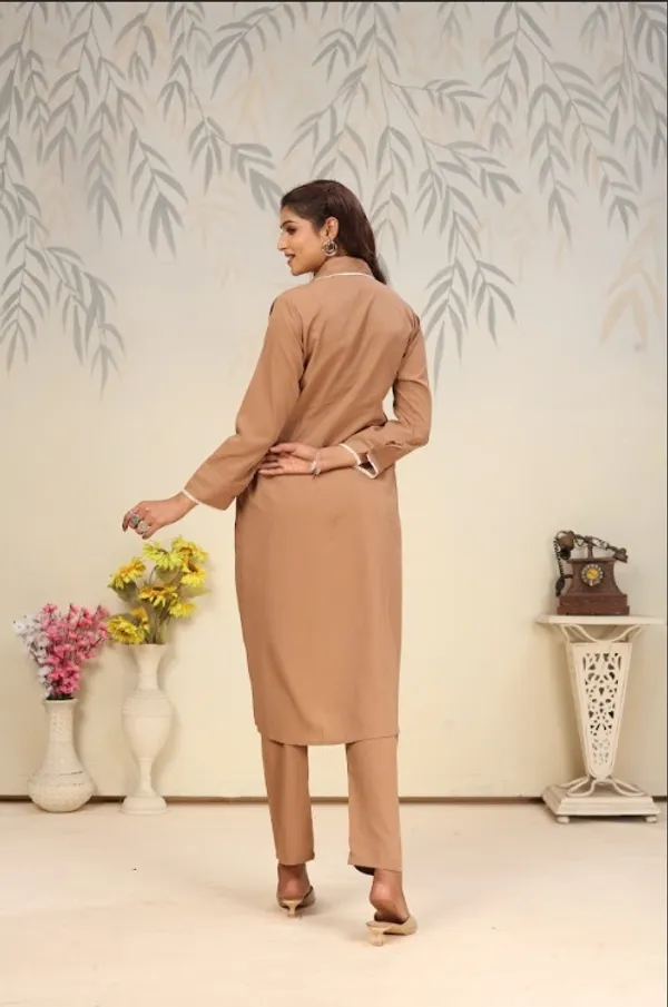 Brown_Cotton_Kurti_Set_For_Women_(Plus_Size)