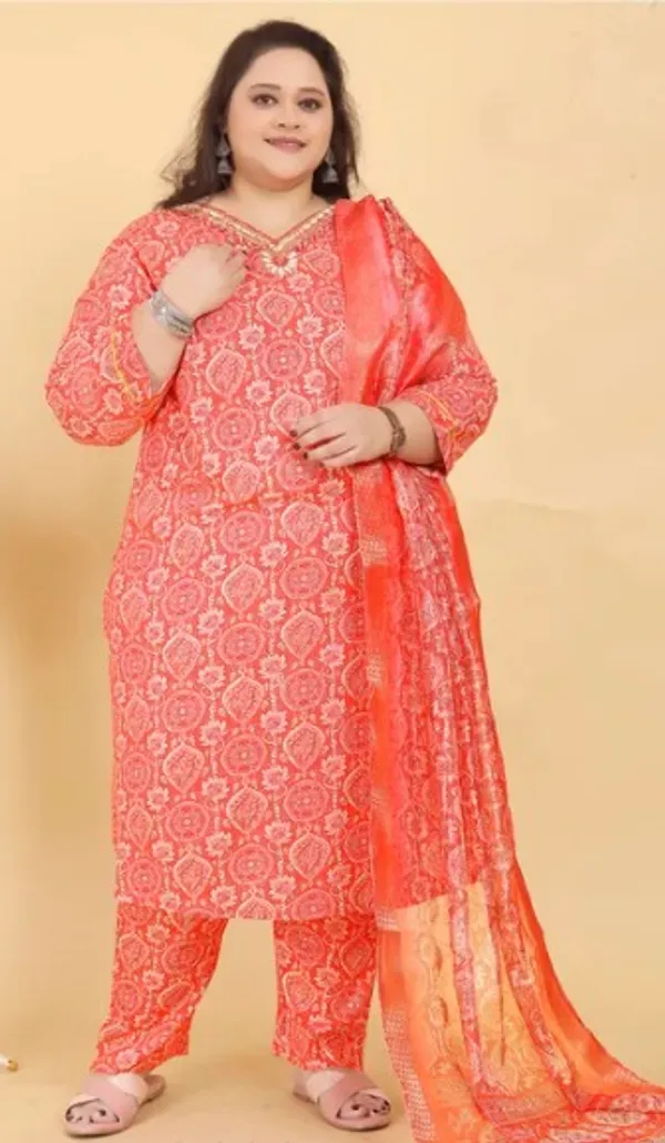 Pink_Premium_Rayon_Dress_For_Women_(Plus_Size)