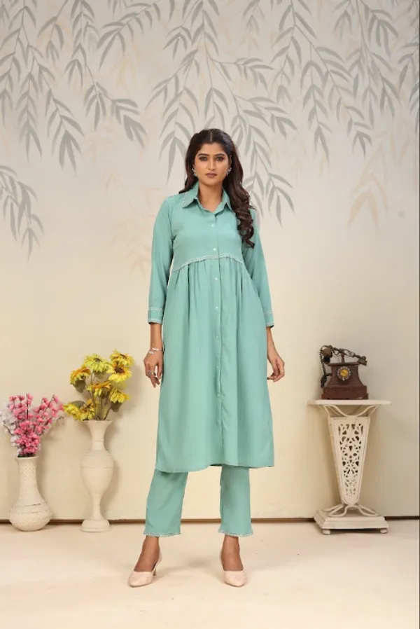 Skyblue_Cotton_Kurti_Set_For_Women_(Plus_Size)