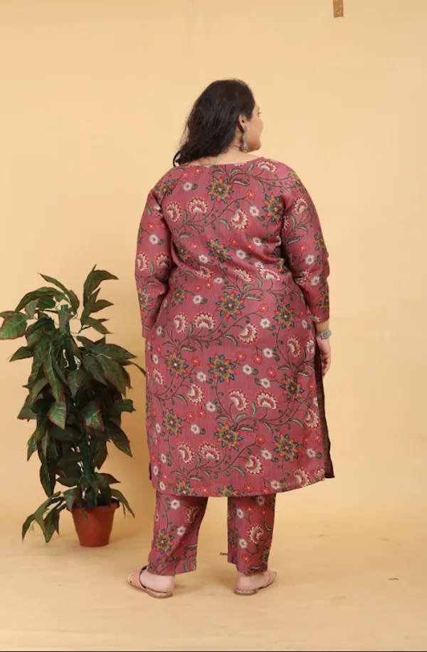 Reddish_Pink_Premium_Rayon_Dress_For_Women_(Plus_Size)