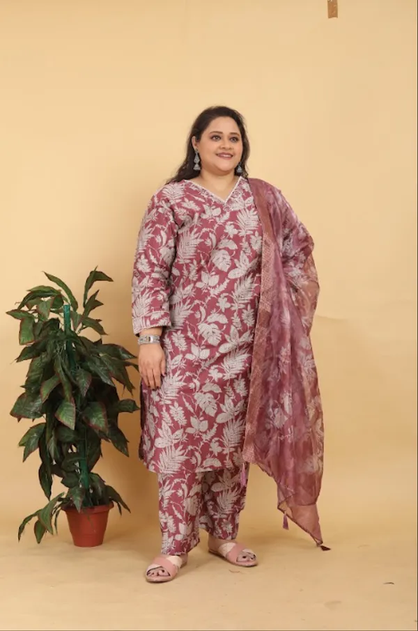 Red_Premium_Rayon_Dress_For_Women_(Plus_Size)