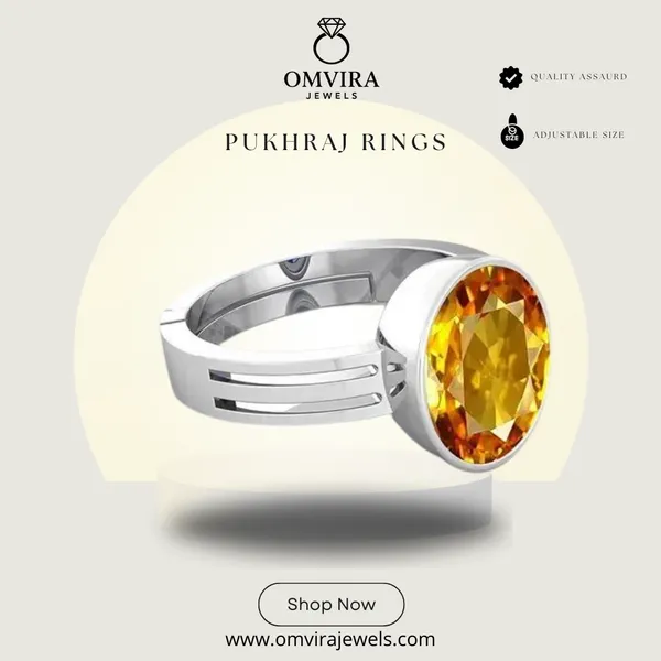 Pukhraj_Stone_Created_Yellow_Sapphire_Gemstone_Adjustable_Women_&_Men_Ring
