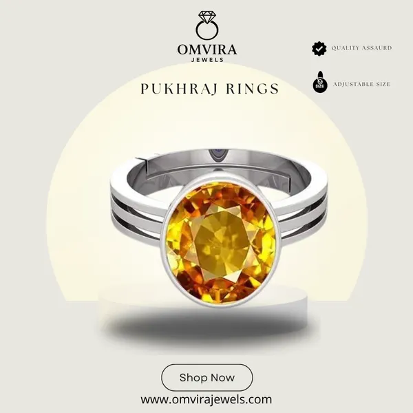 Pukhraj_Stone_Created_Yellow_Sapphire_Gemstone_Adjustable_Women_&_Men_Ring
