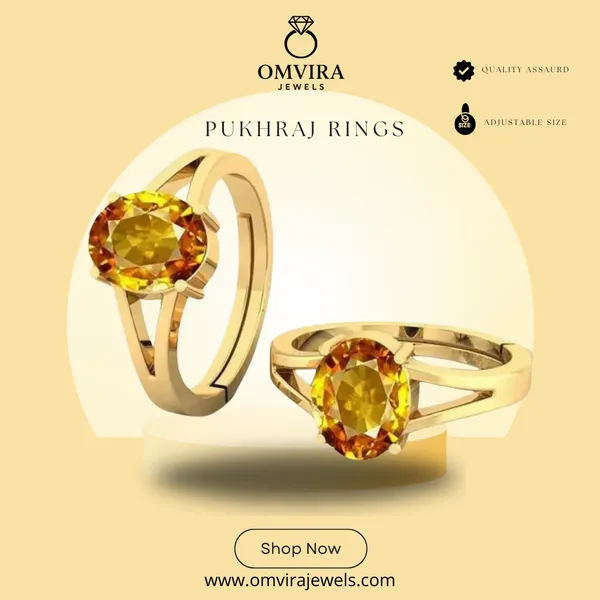 Pukhraj_Stone_Created_Yellow_Sapphire_Gemstone_Adjustable_Women_&_Men_Ring