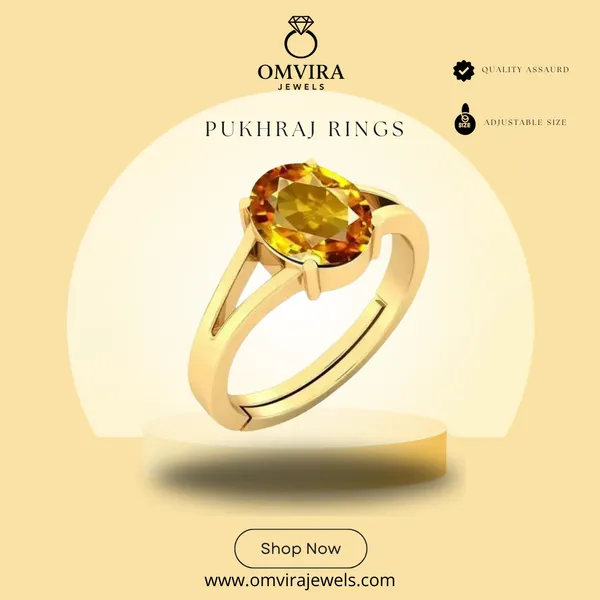 Pukhraj_Stone_Created_Yellow_Sapphire_Gemstone_Adjustable_Women_&_Men_Ring