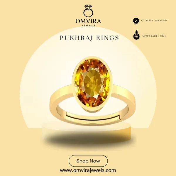 Pukhraj_7.25_Ratti_Pukhraj_Stone_Created_Yellow_Sapphire_Gemstone_Adjustable_Women_&_Men_Ring