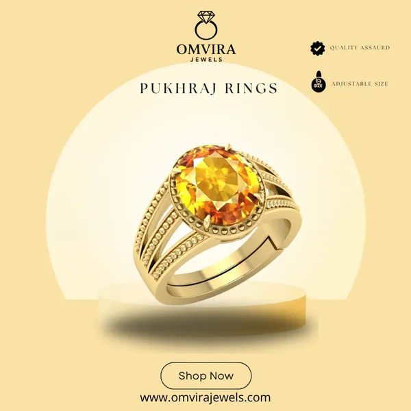 Pukhraj_7.25_Ratti_Pukhraj_Stone_Created_Yellow_Sapphire_Gemstone_Adjustable_Women_&_Men_Ring