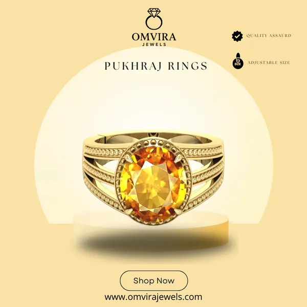 Pukhraj_7.25_Ratti_Pukhraj_Stone_Created_Yellow_Sapphire_Gemstone_Adjustable_Women_&_Men_Ring