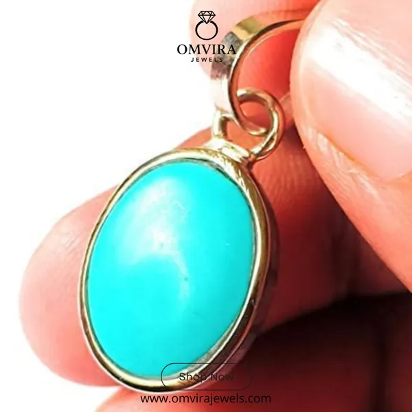 Firoza_Pendent_Turquoise/Firoza_Astrological_Created_Gemstone_Pendant_For_Men_&_Women