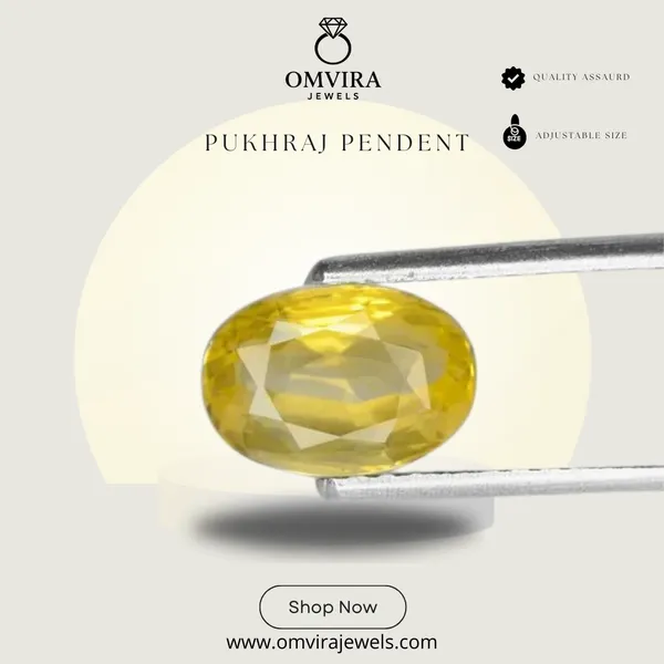 Pukhraj__7.25_Ratti_Stone_Created_Yellow_Sapphire_Gemstone_Adjustable_Women_&_Men_Ring