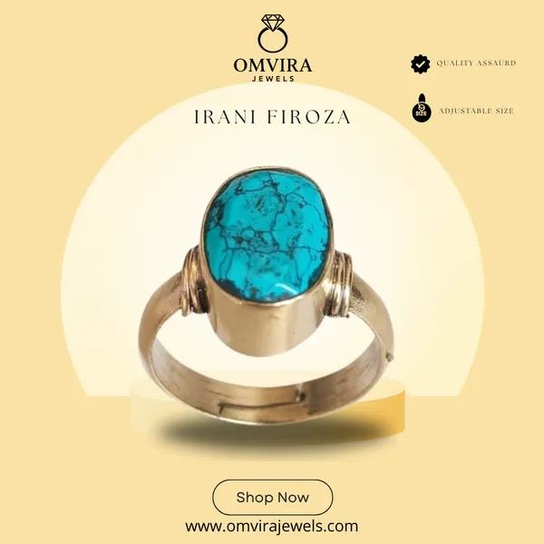 Turquoise_Irani_Firoza_Sky_Blue_Gemstone_Created_Panchdhatu_Adjustable_Gold_Plated_Ring_For_Men_And_Women