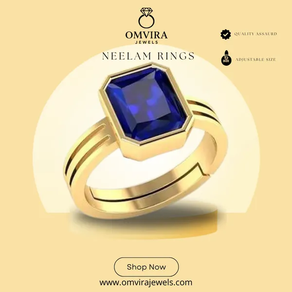 Neelam_Blue_Sapphire_Created_Gold_Plated_Adjustable_Ring_For_Men_&_Women_From_4.25_Ratti_To_20.25_Ratti