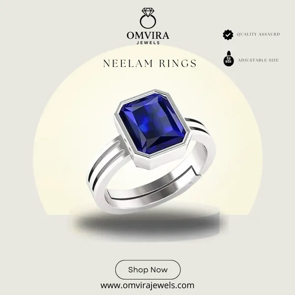 Neelam_Blue_Sapphire_Created_Silver_Plated_Adjustable_Neelam_Ring_For_Men_&_Women_From_4.25_Ratti_To_20.25_Ratti