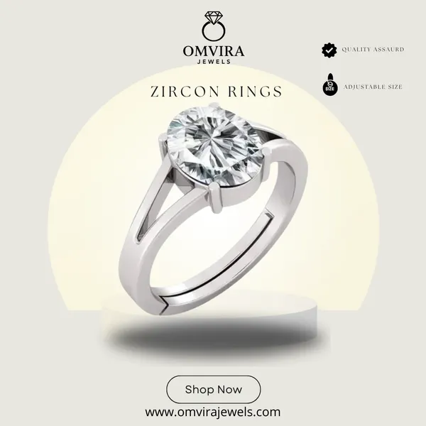 Zircon_Zirkon/_Zircon_Stone_Created_Adjustable_Ring_Rashi_Ratna_Created_For_Men_&_Women