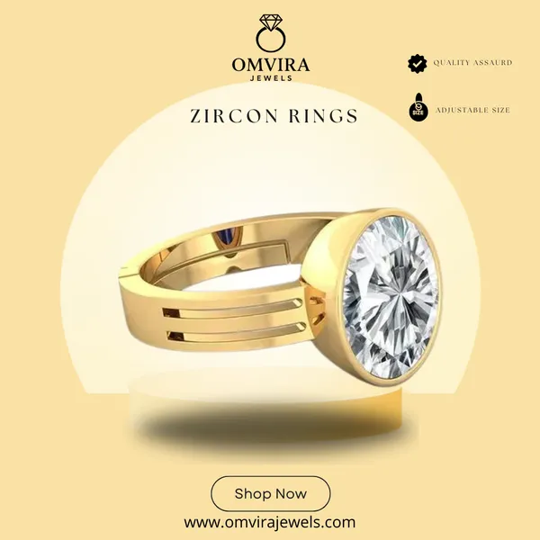 Zirkon/_Zircon_Stone_Created_Adjustable_Ring_Rashi_Ratna_Created_For_Men_&_Women