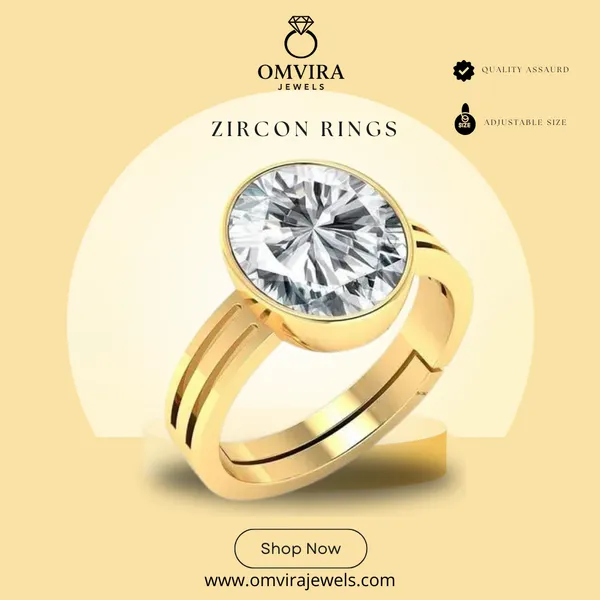Zirkon/_Zircon_Stone_Created_Adjustable_Ring_Rashi_Ratna_Created_For_Men_&_Women