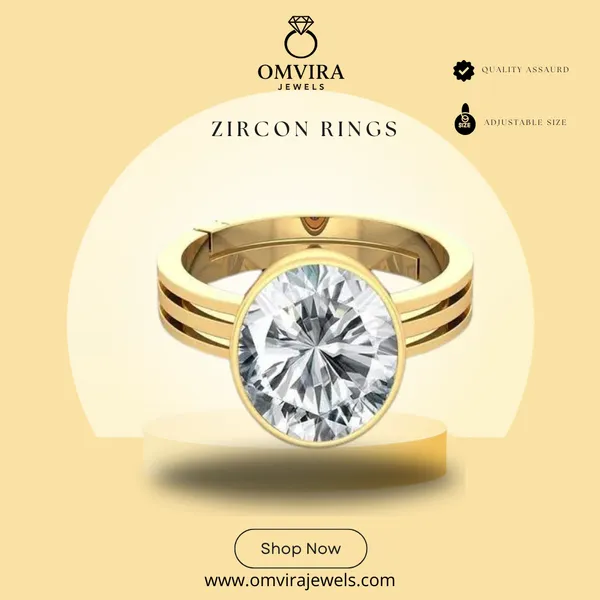 Zirkon/_Zircon_Stone_Created_Adjustable_Ring_Rashi_Ratna_Created_For_Men_&_Women