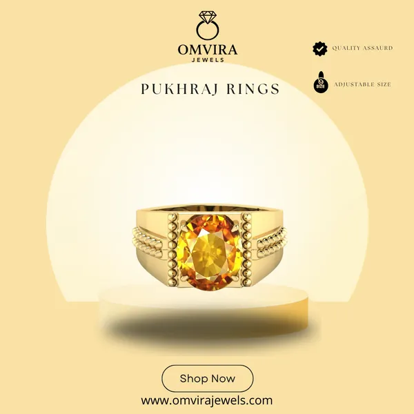 Pukhraj_7.25_Ratti_Pukhraj_Stone_Created_Yellow_Sapphire_Gemstone_Adjustable_Women_&_Men_Ring