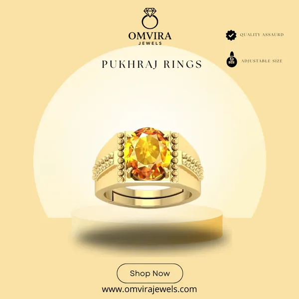 Pukhraj_7.25_Ratti_Pukhraj_Stone_Created_Yellow_Sapphire_Gemstone_Adjustable_Women_&_Men_Ring