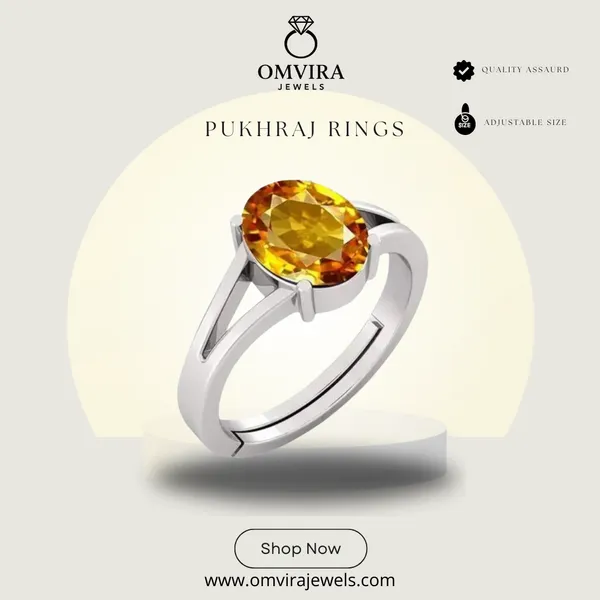 Pukhraj_Stone_Created_Yellow_Sapphire_Gemstone_Adjustable_Women_&_Men_Ring
