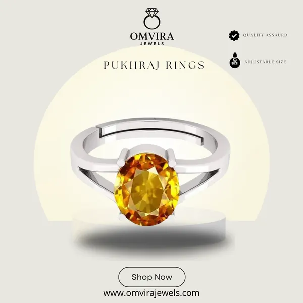 Pukhraj_Stone_Created_Yellow_Sapphire_Gemstone_Adjustable_Women_&_Men_Ring