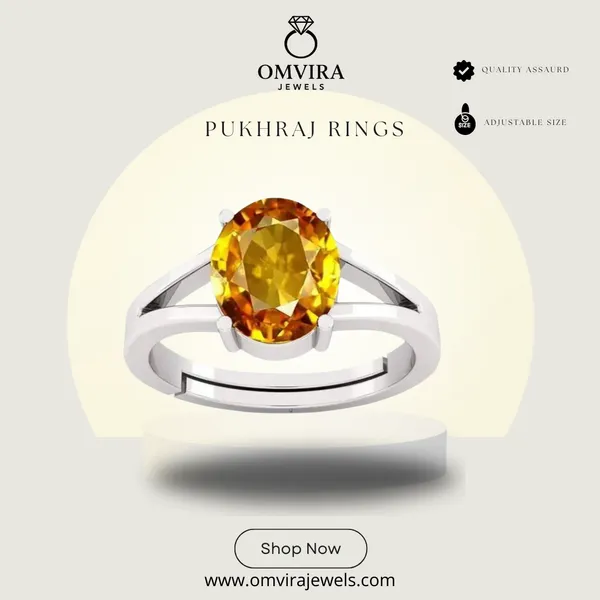 Pukhraj_Stone_Created_Yellow_Sapphire_Gemstone_Adjustable_Women_&_Men_Ring