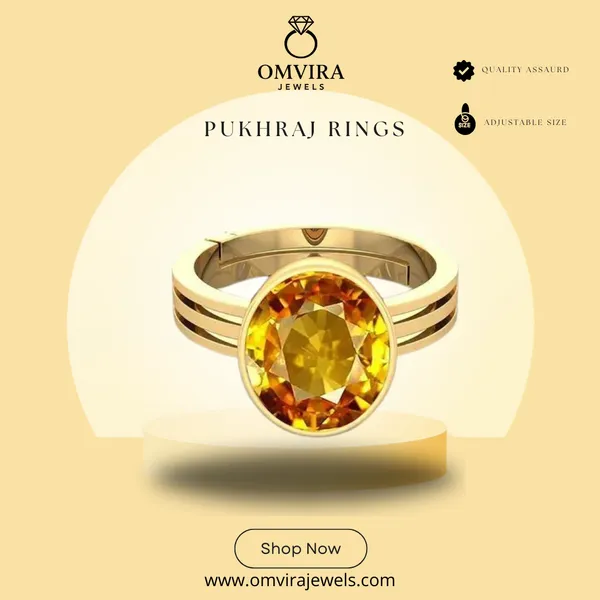 Pukhraj_Stone_Created_Yellow_Sapphire_Gemstone_Adjustable_Women_&_Men_Ring