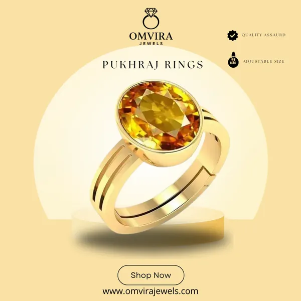 Pukhraj_Stone_Created_Yellow_Sapphire_Gemstone_Adjustable_Women_&_Men_Ring