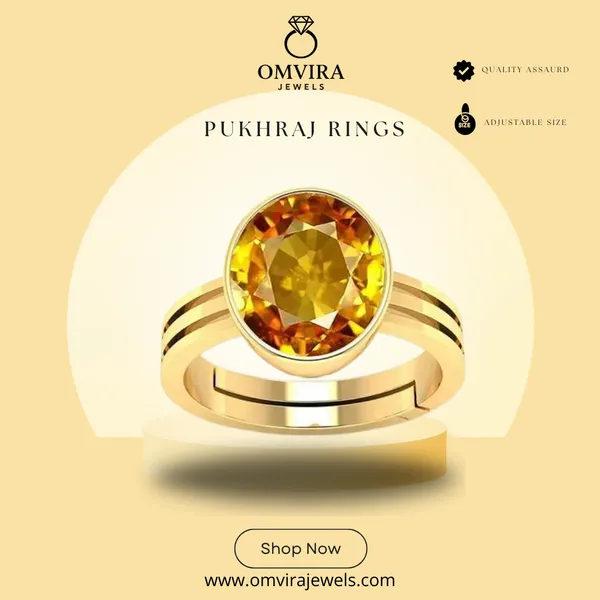 Pukhraj_Stone_Created_Yellow_Sapphire_Gemstone_Adjustable_Women_&_Men_Ring